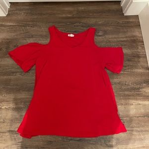 Women’s Red Off the Shoulder Top from Westport size: S